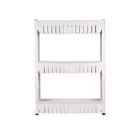 Multipurpose 3 Layer Slim Side Space Saving Storage Organizer Rack Shelf