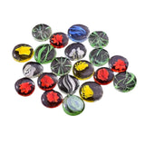 Glass Gem Stone, Flat Round Marbles Pebbles for Vase Fillers, Attractive pebbles for Aquarium Fish Tank.