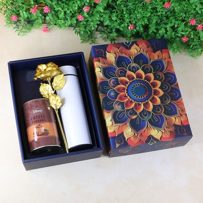 Coffee Almonds Gift Set - Golden Rose & Bottle (3pcs)