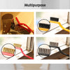 3pc  Mini Wire Brush Set Brass Nylon Stainless Steel Bristles Household Cleaning Brush For Gas Stove Smoke Machine Tool Burner Tiles Tap Rust Removal Welding Slag Dirt  Paint Scrubbing.