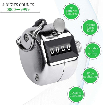 Handheld Tally Counter 4 Digit Mechanical Clicker