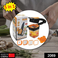 5 In 1 Nicer Dicer Used For Cutting And Shredding Of Various Types Of Food Stuff In All Kitchen Purposes. - LootFaat