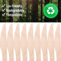 Premium 165mm Wooden Knife  30 Pcs Pack Home - Premium Quality - Best Quality & Value