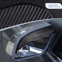 Carbon Fibre Rearview Mirror Rain Cover – Universal Water-Repellent Car Accessory