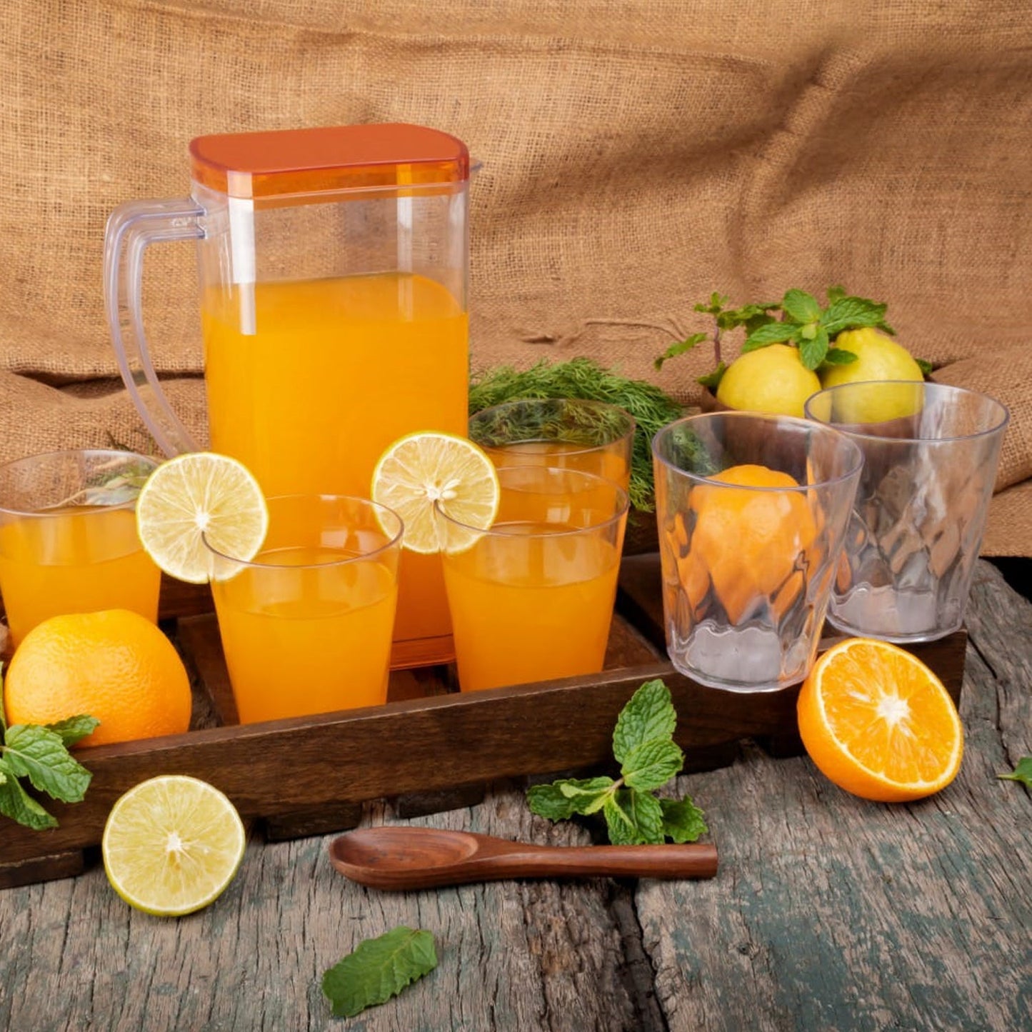 Resistant Glass Jug For Juice Milk Cold Or Hot Beverages - LootFaat