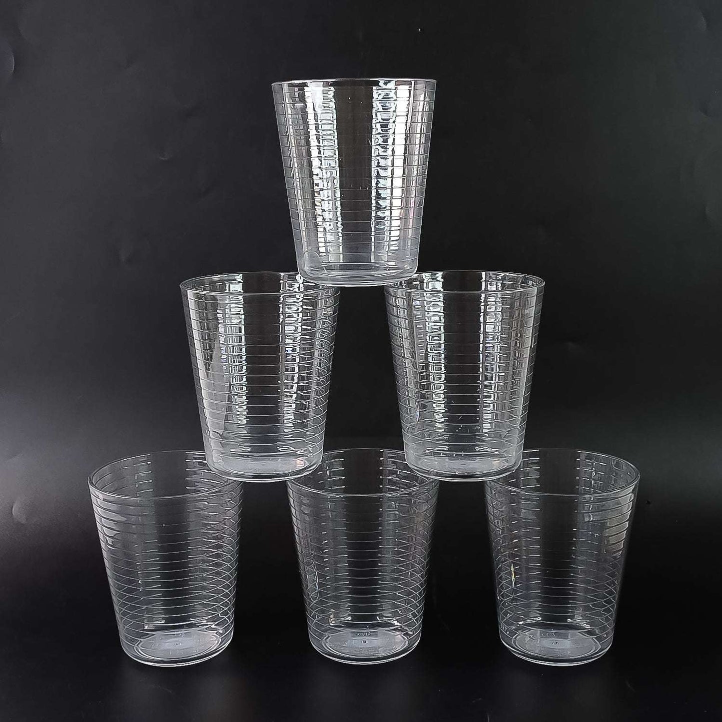 Apex Pyramid Ringo Plastic Glass  300ml Approx  Durable Crystal-clear Tumbler