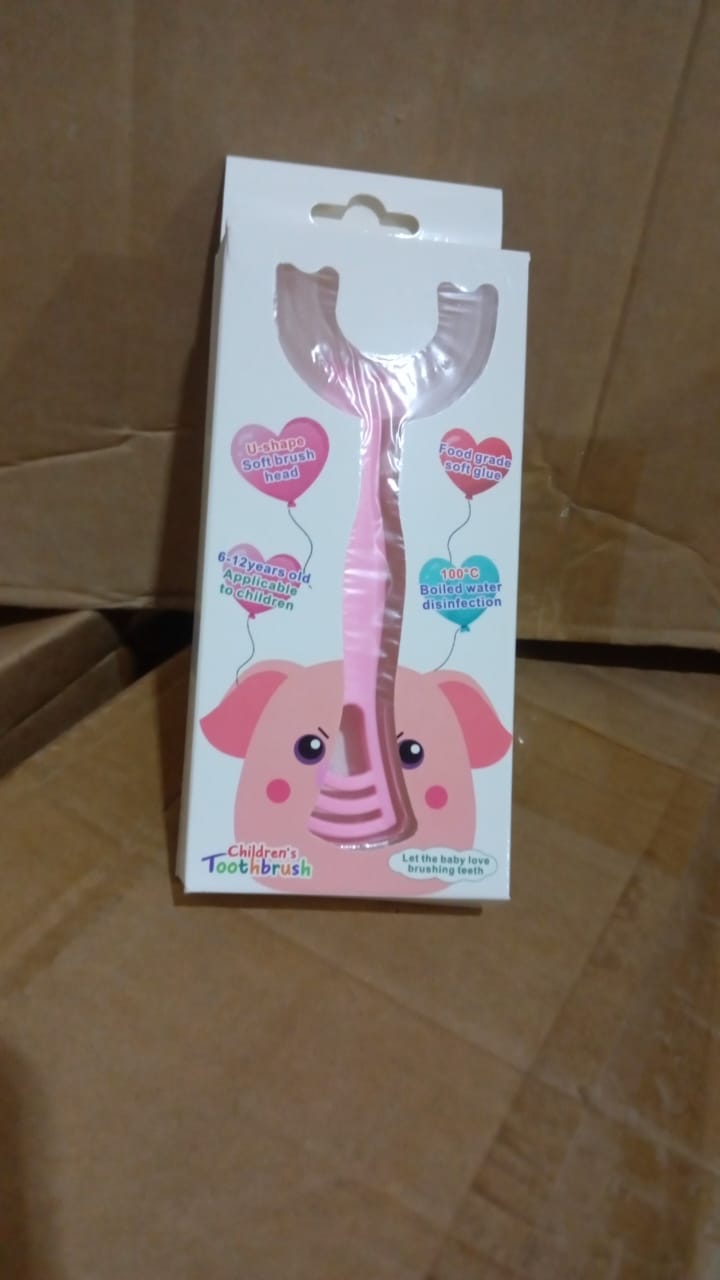 2 In1 U-Shape Silicone Manual Toothbrush & Tongue Scraper Cleaner Br - LootFaat