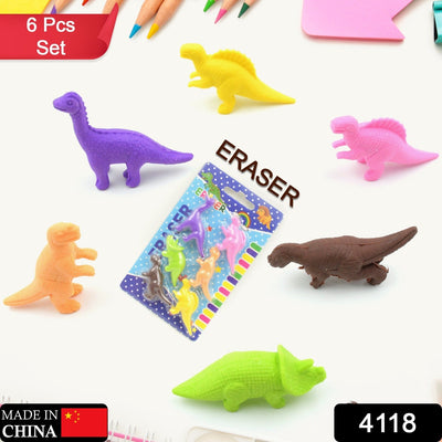 Dinosaur Shaped Erasers, 3D Puzzle Erasers (6 Pcs Set) - second image