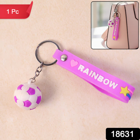Cute Silicone 3d Key Chain With Metal Hook  Strap (Pack Of 1)