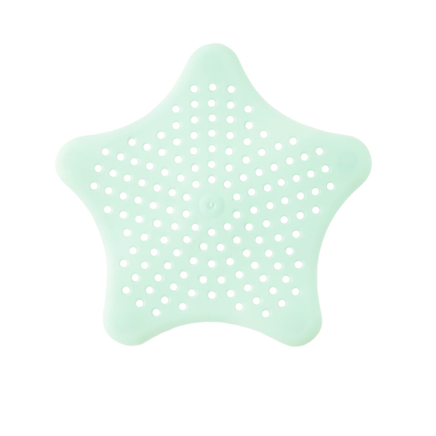 Mint Green Silicone Star Shaped Sink Filter Bathroom Hair Catcher Drain Strainers For Basin