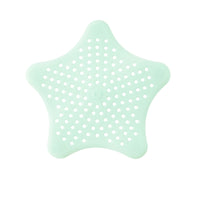 Mint Green Silicone Star Shaped Sink Filter Bathroom Hair Catcher Drain Strainers For Basin