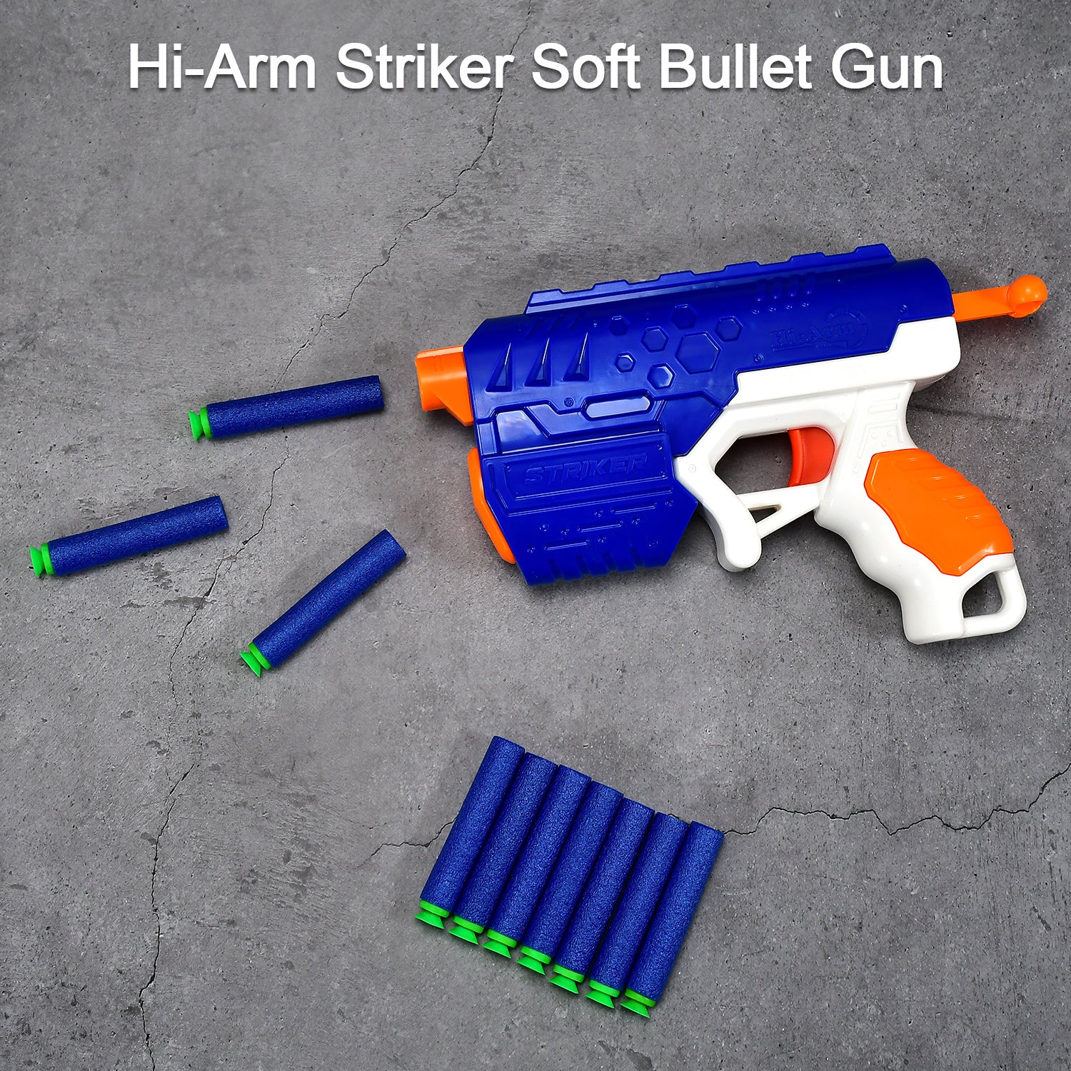 Hi-arm Gun With 10xfoam Suction Bullet Made With Abs Plastic Solid Build Target Shooting - LootFaat