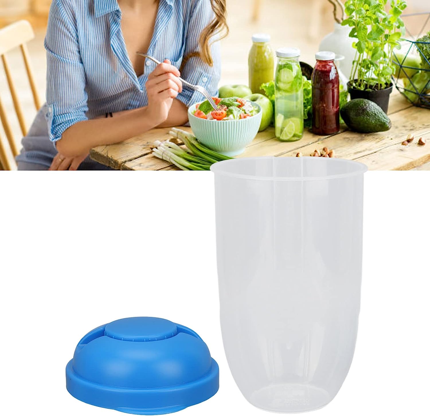 Fruit And Vegetable Salad Cups Easy Clean Salad Mixing Cup For Business People For Business Travel (1pc) - LootFaat