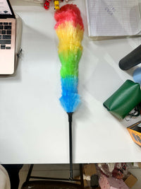 Rainbow Microfiber Plastic Duster 24 Inch | Flexible & Lightweight Dust Cleaner