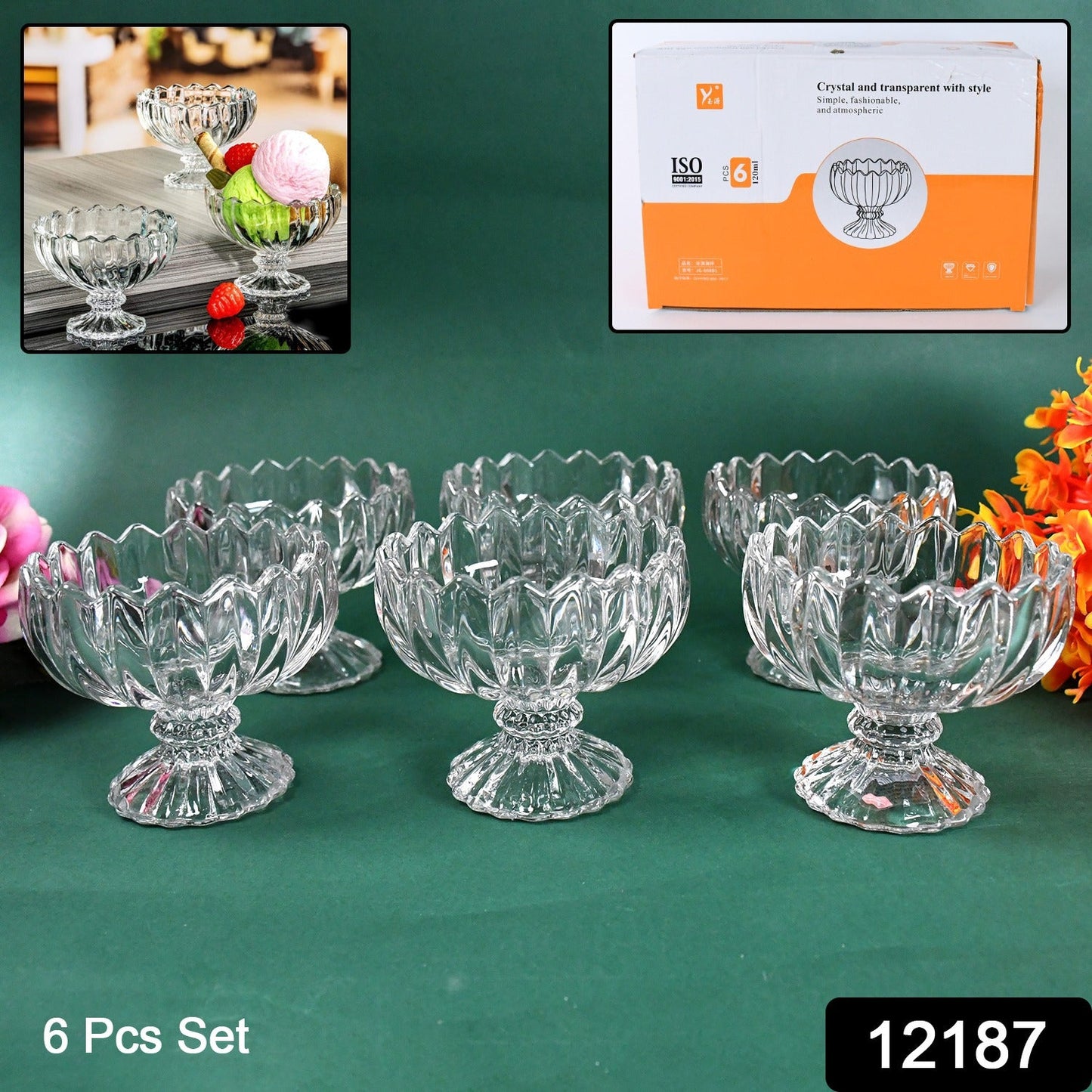 Premium Glass Ice Cream Bowls Home - Premium Quality - Best Quality & Value
