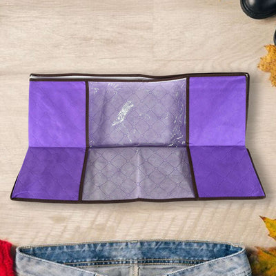 Clothing Storage Bag With Zipper Non-woven Storage Bag For Storing The Clothes And Sarees. - second image