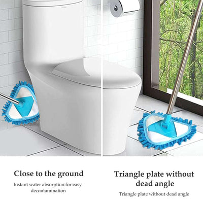 Stainless Steel Road Adjustable Triangle Mop Used For Cleaning Dusty And Wet Floor Surfaces And Tiles. - second image