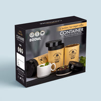 Damru Shaped Tea Coffee Sugar Canister Set - 3 Pcs Airtight Food Storage Containers