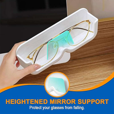 Wall Mount Sunglass Organizer Simple Space Saving Glasses Storage Box Eyewear Stand Holder For Showcase Bedroom Apartment With 2 Pc Double Sided Adhesive Sticker (2 Pcs Set) - second image