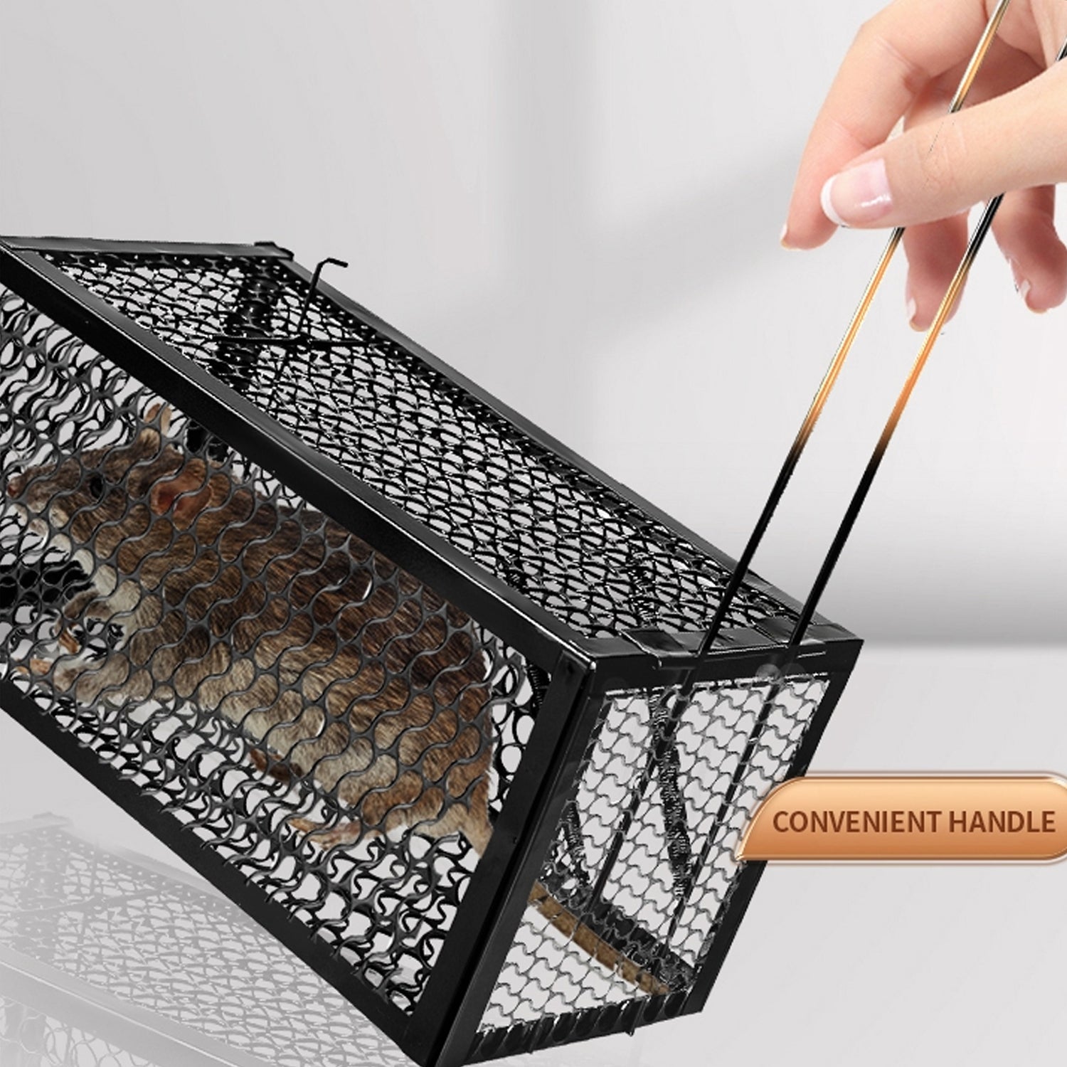 Foldable Mouse Trap Squirrel Trap Small Live Animal Trap Mouse Voles Hamsters Live Cage Rat Mouse Cage Trap For Mice Easy To Catch And Release - LootFaat
