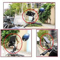 12674 Full Metal Body Bike  Scooty 360 Degree Rotating Mobile Holder Stand For Bicycle Motorcycle Scooty For Maps And Gps Navigation Fits All Smartphones (1 Pc)