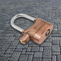 Brown Security Alarm Metallic Lock System With 3 Keys (1 Set) - LootFaat