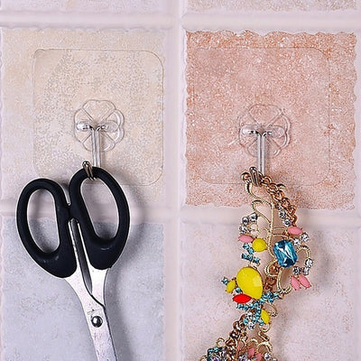 100pc Multipurpose Strong Small Stainless Steel Adhesive Wall Hooks