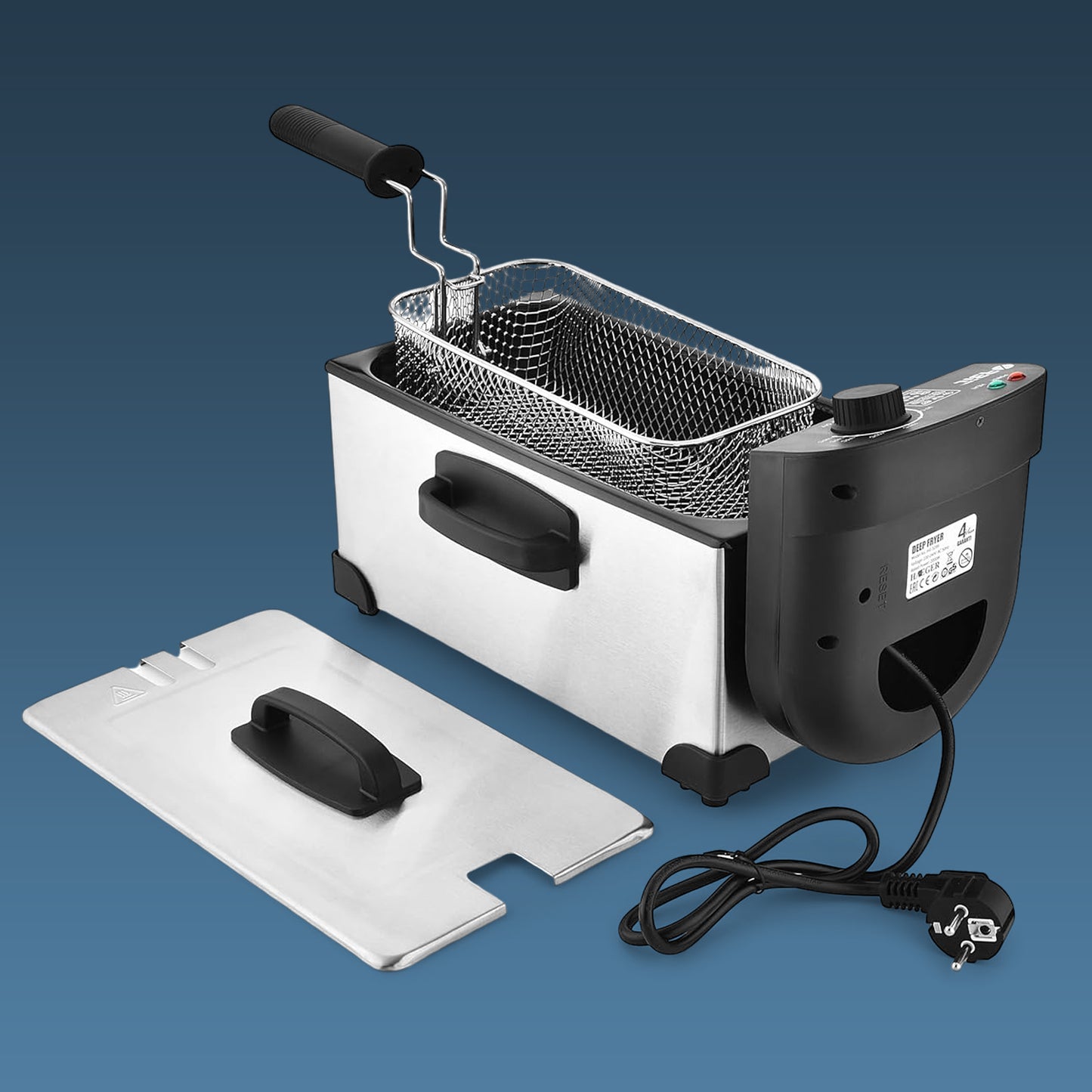 Orbit Heavy Duty 2000W Deep Fryer with 3.5 Litre Oil Capacity – Stainless Steel Electric Fryer