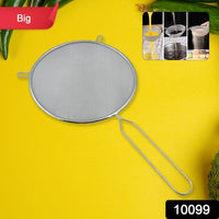 Big Mesh Strainer With Handle Stainless Steel Oil Straine Mesh Sieve Strainer(1 Pc) - LootFaat