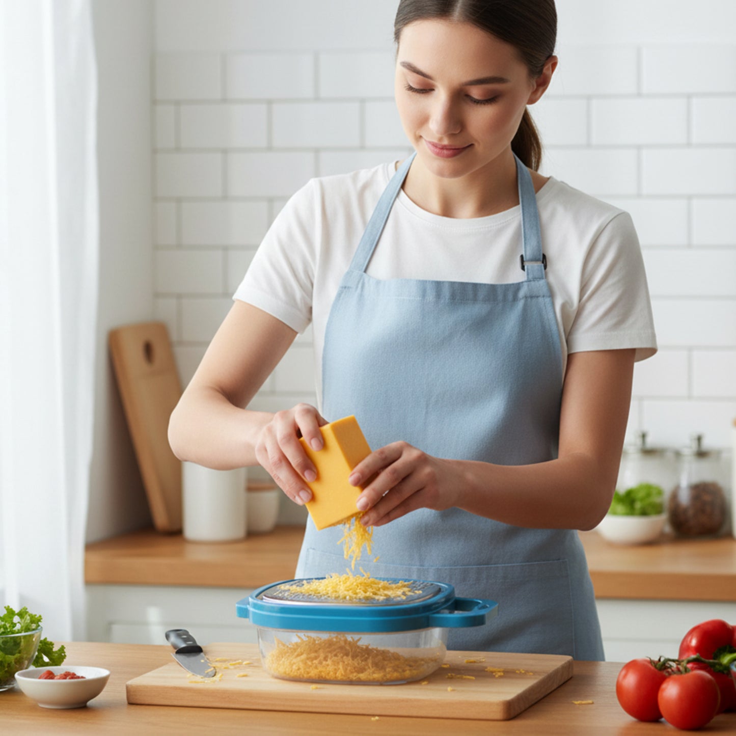 Konvex Duo Grater With Container And Lid (1 Pc)