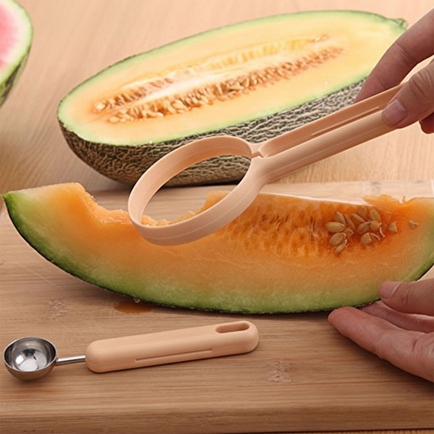 2 In 1 Fruit Scooper And Cutter Tool (1 Pc) - Home & Kitchen - LootFaat home & kitchen premium quality
