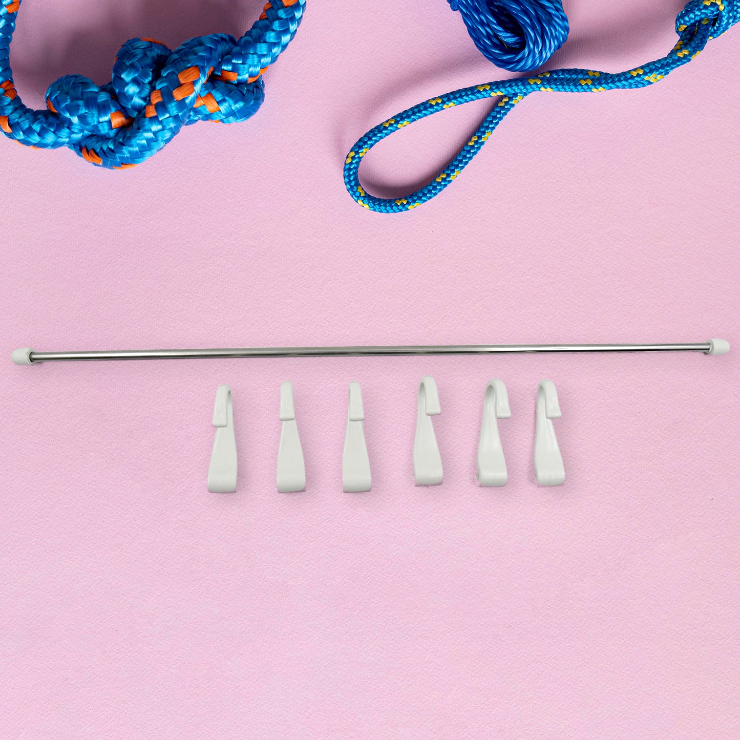 Stainless Steel Utensil Hanger Rail Nail Free Wall Mount With 2 Magic Stickers  6 Plastic Hooks For Kitchen - LootFaat