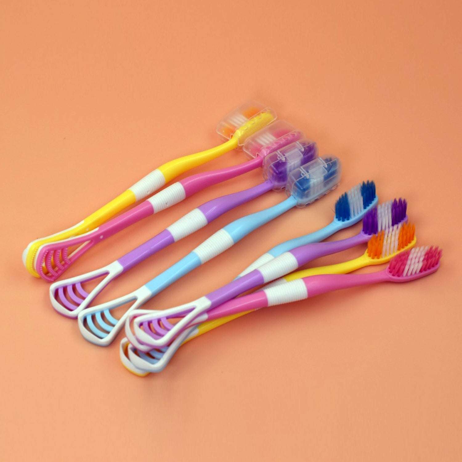8 Pc 2 In 1 Toothbrush Case Widely Used In All Types Of Bathroom Places For Holding And Storing Toothbrushes And Toothpastes Of All Types Of Family Members Etc. - LootFaat