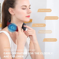 6 Heads Smart Electric Neck And Back Pulse Massager Wireless (1 Pc) - LootFaat
