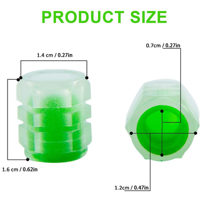 0547 Tyre Valve Caps Luminous Glow Car Tire Air Stem Valve Cap Covers ( 4 Pcs ) - second image