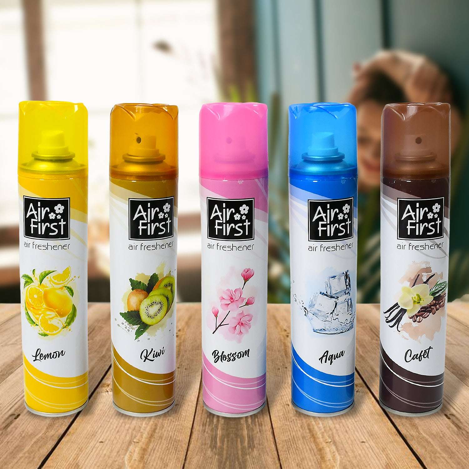 Air Freshener  Used In Office Home Hotels Banquets Carpet Etc Room Spray Air Freshener Mix Fragrance Lemon Kiwi Blossom Aqua Cafet (300 Ml Approx  1 Pc) - LootFaat
