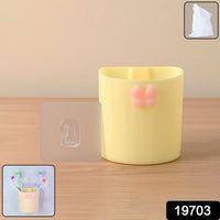 Premium Wall-mounted Toothbrush Holder With Butterfly Design (1 Pc)