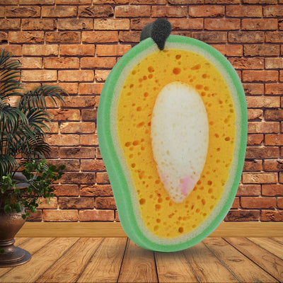 Sponge Household Kitchen Mango Shape Bowl Dish Washing Cleaning Pad Cleaner Bath Cleaning Sponge Dishwashing Sponge Mango (1 Pc)