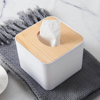8846 Tissue Box Desktop Stand Bamboo Tissue Cover Box Rectangular Paper Towel Holder Removable Tissue Dispenser For Bathroom Vanity Countertop Bedroom Car Holder Paper Towels Dispenser (1 Pc )