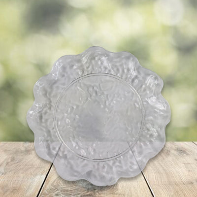 Plastic Household Flower Design Plates Dinner Plates Dish Tray (10 Pcs Set) - second image
