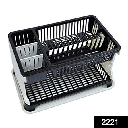 Lifestyle view of 2221 Kitchen Organizer Rack With Water Storing Traydish Rack - Home... in use