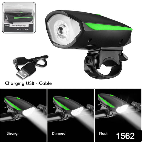 Rechargeable Bicycle LED Bright Light (1 Pc)