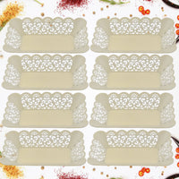 Rectangle Plastic Dinner Plate Snacks  Breakfast Restaurant Serving Trays Home School Coffee Hotel Kitchen Office (8 Pcs Set) - LootFaat