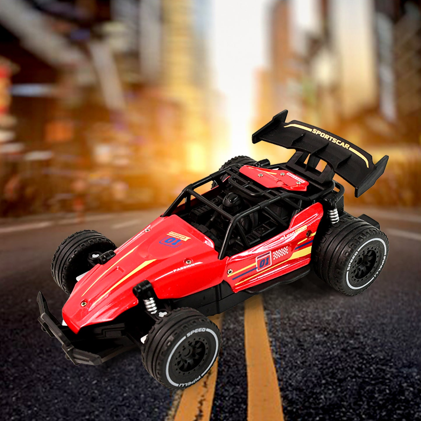 High-Speed Red Remote Control Racing Car - Off-Road Edition