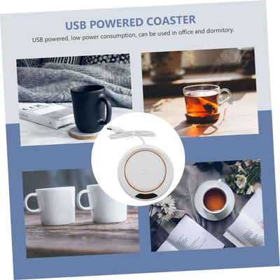 Usb Warm Coaster Heated Coffee Mug Portable Office Desk Portable Cup Heater Coffee Mug Warmer Electric Cup Warmer (1 Pc) - second image