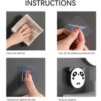 Plastic Cute Panda Soap Box  Wall Mounted Flip-top Drain Soap Case (1 Pc)