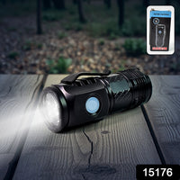 Rechargeable Mini LED Torch - 5 Modes, Waterproof