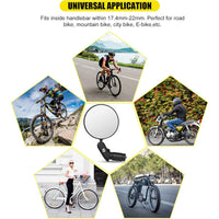 Bar End Bike Mirror Safe Rearview Mirror 360 Rotatable  Foldable Safety Bicycle Rear View Mirror Mirror Durable Bike Mirror (1 Pc) - LootFaat