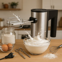 Orbit 450W Electric Hand Mixer with 5 Speeds, Turbo & Stainless Steel Attachments