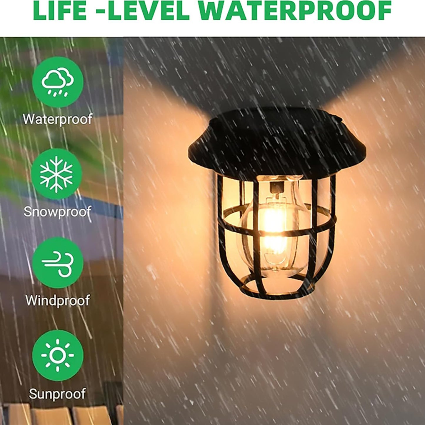 Solar Lantern Wall Lights Fixtures With Motion Sensor (1 Pc) - LootFaat